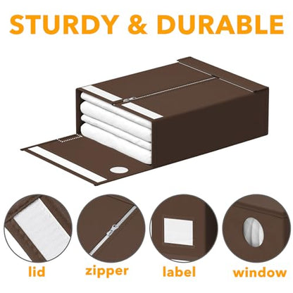 6 Pack Bed Sheet Organizers and Storage (6 Pack / Brown)