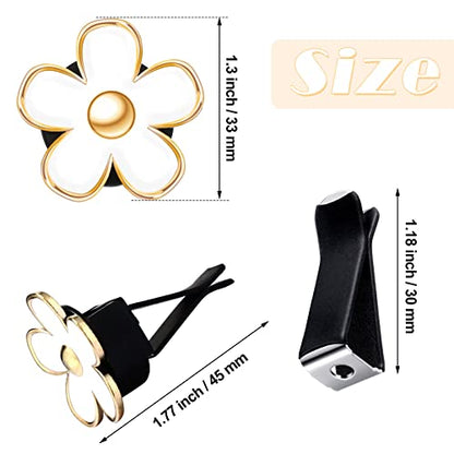 6 Pcs Daisy Vent Clips for Car (Red, White, Black / 1 Count (Pack of 6))