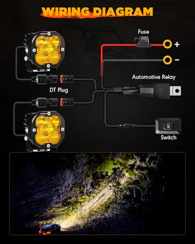 XP Ultra Series 3 Inch LED Pod Light 80W Offroad Driving Lights (XP-Ultra 3 Inch Amber Combo & White Spot)