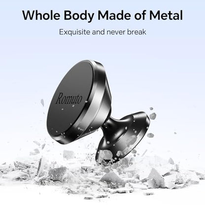 2 Pack 】 Magnetic Phone Holder for Car Dashboard【Strong Magnet】iPhone Magnetic Phone Mount for Car Phone Holder 【4 Metal Plate】Cell Phone Holders for Your Car Mount for iPhone 17 Pro Max Air 16 15 (Black)