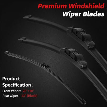 Windshield Wiper Blades Replacement for BMW X3 2011 (26"+20"+13")