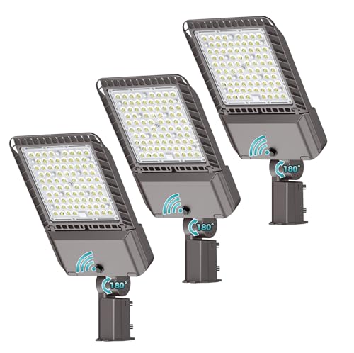 240W Parking Lot Light 43200LM LED Street Lights Outdoor 3Pack (Brown / 240W 3P)