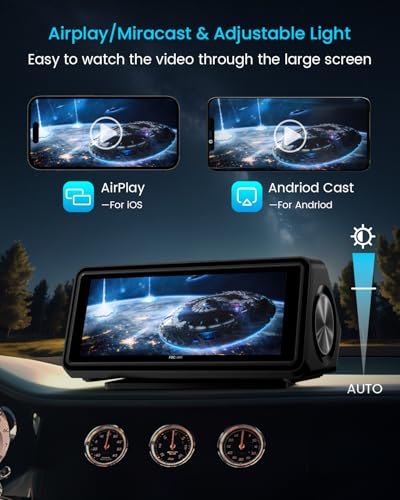 Portable Apple Carplay Screen for Car (Black)