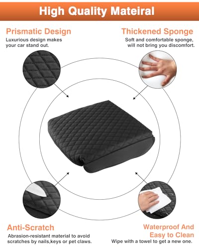 Custom Fit for Center Console Cover Acura MDX 2022 2023 2024 2025 2026 Accessories Armrest Cover Center Console Pad PU Leather Armrest Seat Box Cover Protector Anti (Size for Acura MDX 2021-2026)