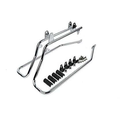Motorcycle Stretched Saddlebags with Chrome Conversion Brackets Fit For Harley Softail Deluxe Heritage Softail 1984