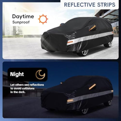 10 Layers SUV Car Cover Custom Fit for Nissan Kicks (Black Gray / Custom Fit for Nissan Kicks)