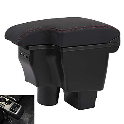 Car Armrest Box for Mazda CX (Black with Red thread)