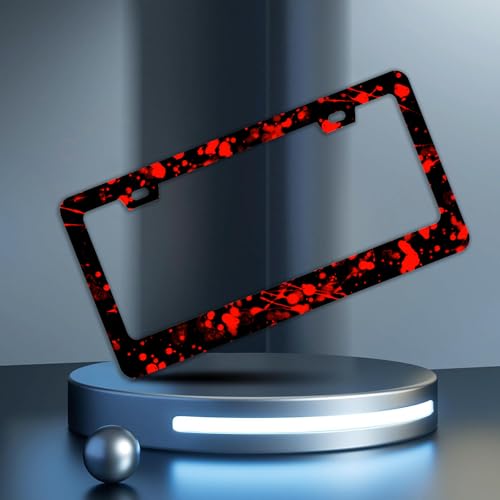 Blood Splattered Red Black License Plate Frames (Blood Splattered)