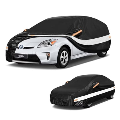 10 Layers Car Cover Custom Fit for Toyota Prius (Black Gray / Custom Fit for Toyota Prius)