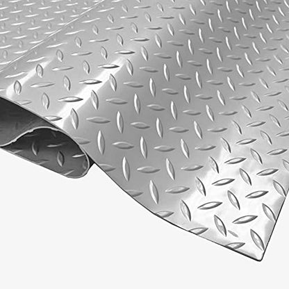2.5mm Thick Commercial (10 Ft x 50 Ft / Diamond Stainless Steel)