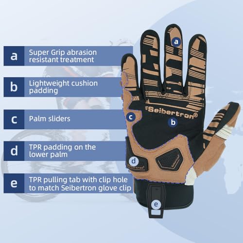 SPS 1 Unisex Touchscreen Road Racing Motorcycle MTB Sports Gloves Also fit BMX MX ATV Mountain Bike Bicycle Cycling Off (Khaki SPS-1 / XS Youth)