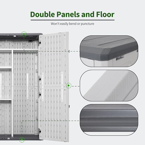 Macrout 50 Cu Ft Outdoor Storage Cabinet with Shelves (Medium)