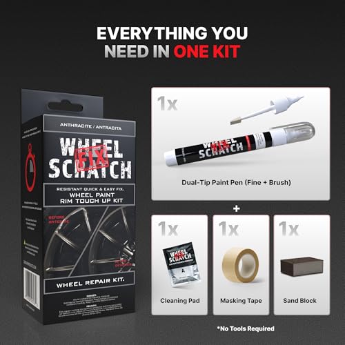 Anthracite Rim Touch Up Paint Wheel Scratch Repair Kit (Gray - Anthracite - Kit)
