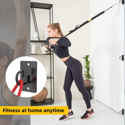 3 Pcs Wall Anchors for Resistance Bands (G Hooks-Black-3Pcs)