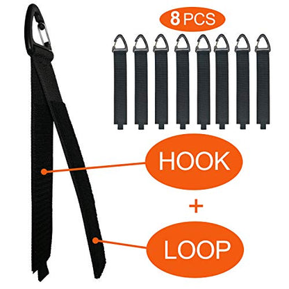 Extension Cord Organizer Garage Organization with Carabiner 8 Pack (8L/0M/0S)