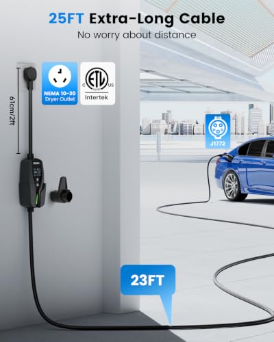 Level 2 EV Charger 24Amp 240V (NEMA 10-30 Plug(J1772))