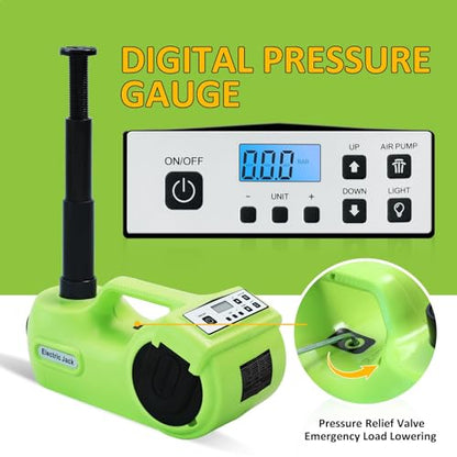 Electric Car Jack Kit 5Ton 12V Car Jack Hydraulic (Jack+Wrench+Air Pump+LCD)
