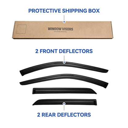 Window Visors Rain Guards for 2011 (2011-2026 Dodge Durango)
