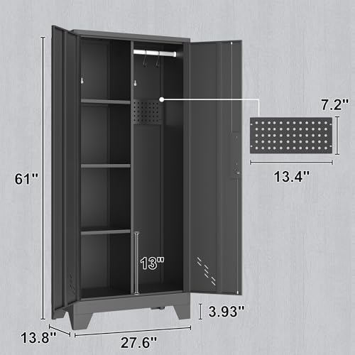 Metal Garage Storage Cabinet for Home (Black / 61 "H Storage Cabinet)