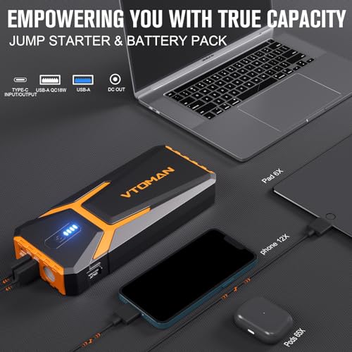 V10 Pro 4500A Jump Starter (4500A-Orange)