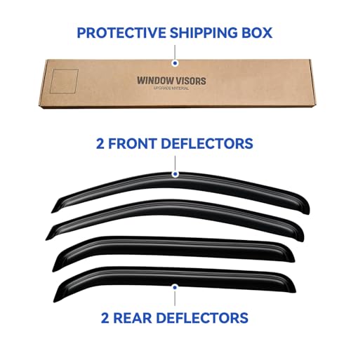 Window Visors Rain Guards for 2005 (2005-2016 Nissan Xterra)