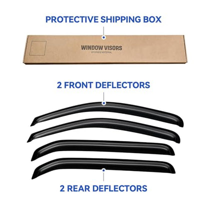 Window Visors Rain Guards for 2005 (2005-2016 Nissan Xterra)