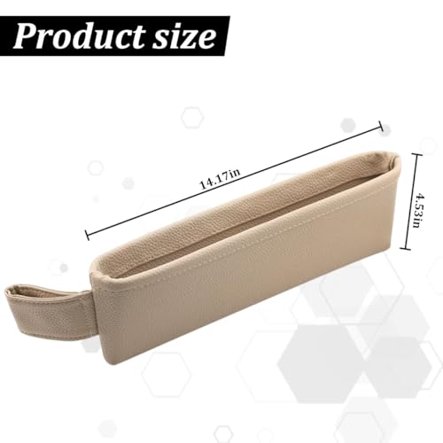 2PCS Car Seat Gap Filler Organizer (Beige)