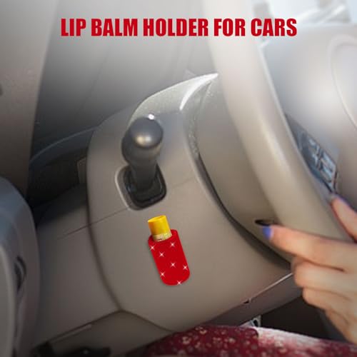 Upright Car Chapstick Holder (Red)