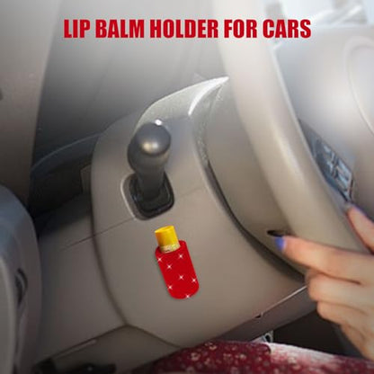 Upright Car Chapstick Holder (Red)