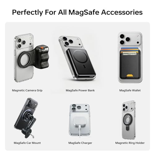 for MagSafe Metal Ring Stickers (Upgraded 2 Black)