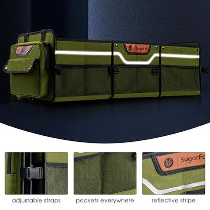 Car Trunk Organizer for SUV (Oversize / GREEN)