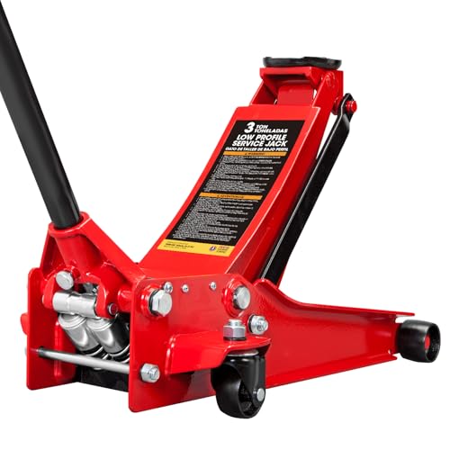 3 Ton Low Profile Hydraulic Floor Jack (Red / Dual Pump / 3 Ton)