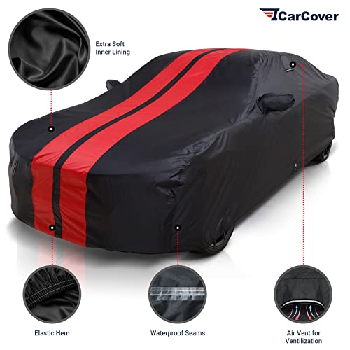 Car Cover for 1982 (Black / Red (Stripe) / 6. Camaro 1982-1992)