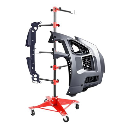 Panel Tree Stand for Painting Rotatable FreeStanding Panel Paint Holder with Wheels Adjustable Center Post for Hang Automotive Doors Fenders Bumpers (18.5*18.5*47.24 in)