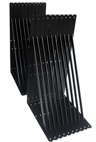 20 Pack L20 x H 12" Black Heavy Duty Shelf Brackets with Screws Metal Shelf Brackets Shelf Support Angle Brackets for Shelves L Brackets Heavy Duty Floating Shelf (20 Pack-Black / 20''x12'')