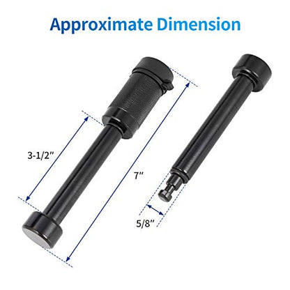 Trailer Hitch Locks Fits Class III IV 2" 2.5" Receiver (Black / 2 Pack)