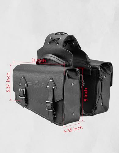 Motorcycle Saddlebags PU Leather Side Bags 12L (12L)