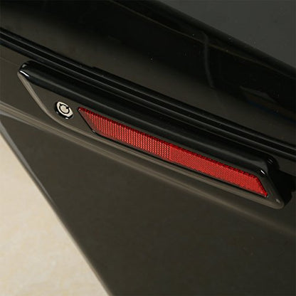 Motorcycle Stretched Saddlebags with Black Conversion Brackets Fit For Harley Softail Deluxe Heritage Softail 1984