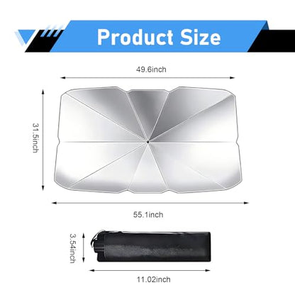 Car Windshield Sun Shade Umbrell (1 PC / Silver #2)