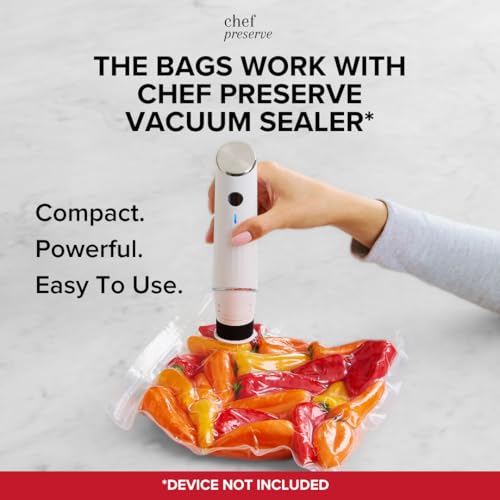 Reusable Vacuum Sealer Bags for Food (Bags Only - 30 X-Large Bags (12x20 in))