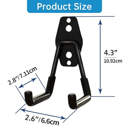Garage Storage Utility Hooks (6 Pack-Black)