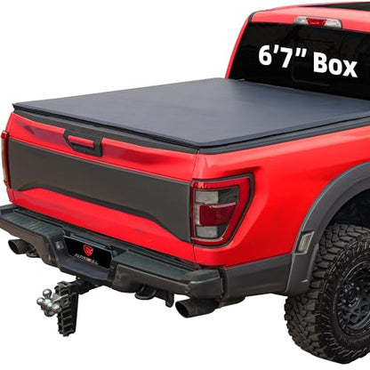 Soft Roll up tonneau Cover Compatible with 2022 (6’7“ / 2022-2026 Soft Rolling)