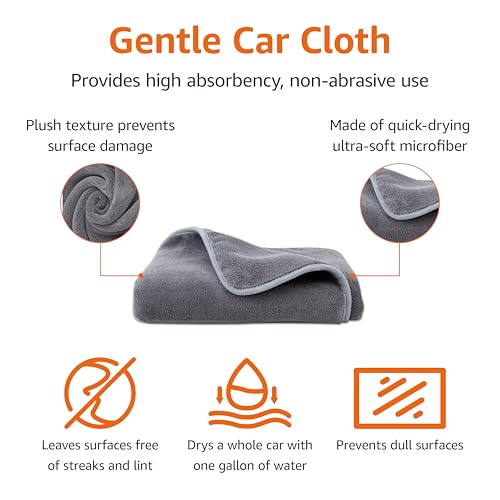 Super Absorbent Microfiber Car Drying Towel (Gray / 36"L x 25"W)