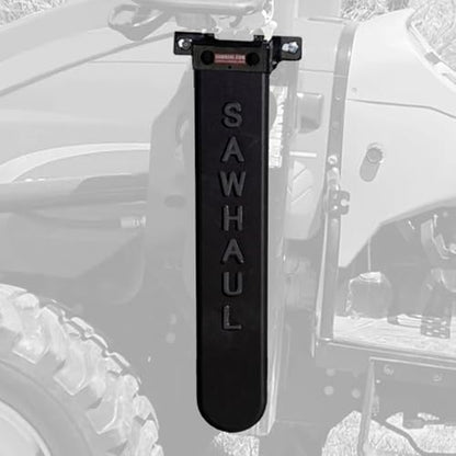 GearHaul SawHaul Fixed Universal Tractor Chainsaw Carrier (Fixed - Tractors / 28 Inch Scabbard / Black)