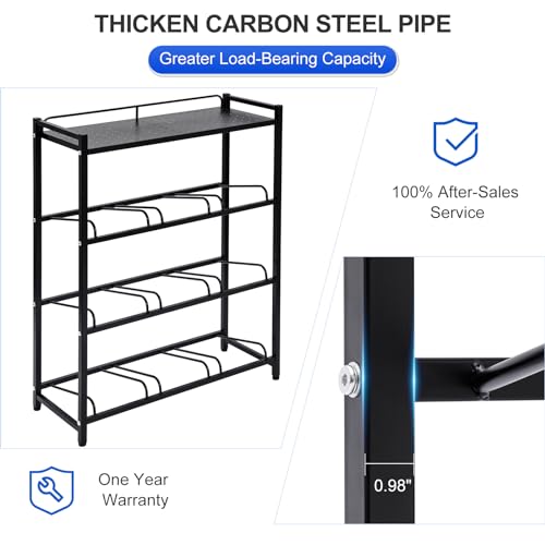 5 Gallon Water Bottle Holder 9 (Black / 9 Slot with top shelf)