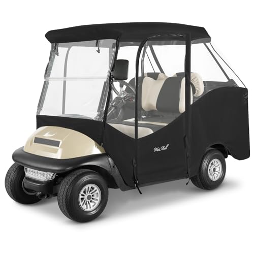 4 Passenger Golf Cart Enclosure for Club Car Precedent Tempo 57.5" (for Club Car Precedent 4 Passenger Short Roof / Black)