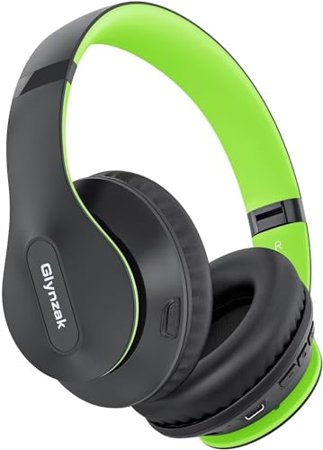 Wireless Bluetooth Headphones Over Ear V6.0 HiFi Stereo with Mic (Green)