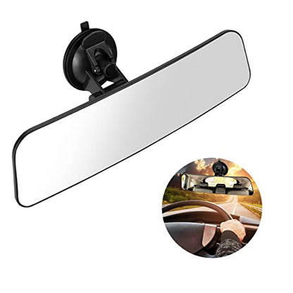 360 Degree Adjustable Car Rearview Mirror (Suction Cup/White)