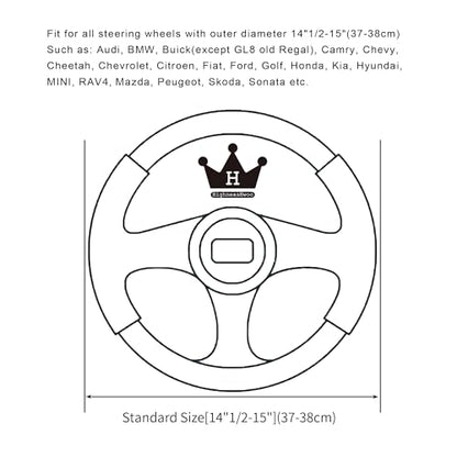Luxury Fluffy Winter Car Steering Wheel Cover for Women Soft Warm Plush Cute Auto Accessories for Vehicle (Black / Standard Size [14.75-15.15"] (37.5-38.5cm))