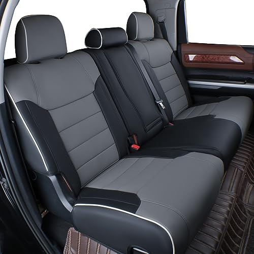 Custom Fit Tacoma Car Seat Covers for Toyota Tacoma 2016 2017 2018 2019 2020 2021 2022 2023 Access Cab (Leather (Black/Gray) / 2016-2023 Full Set Access Cab,2DR)